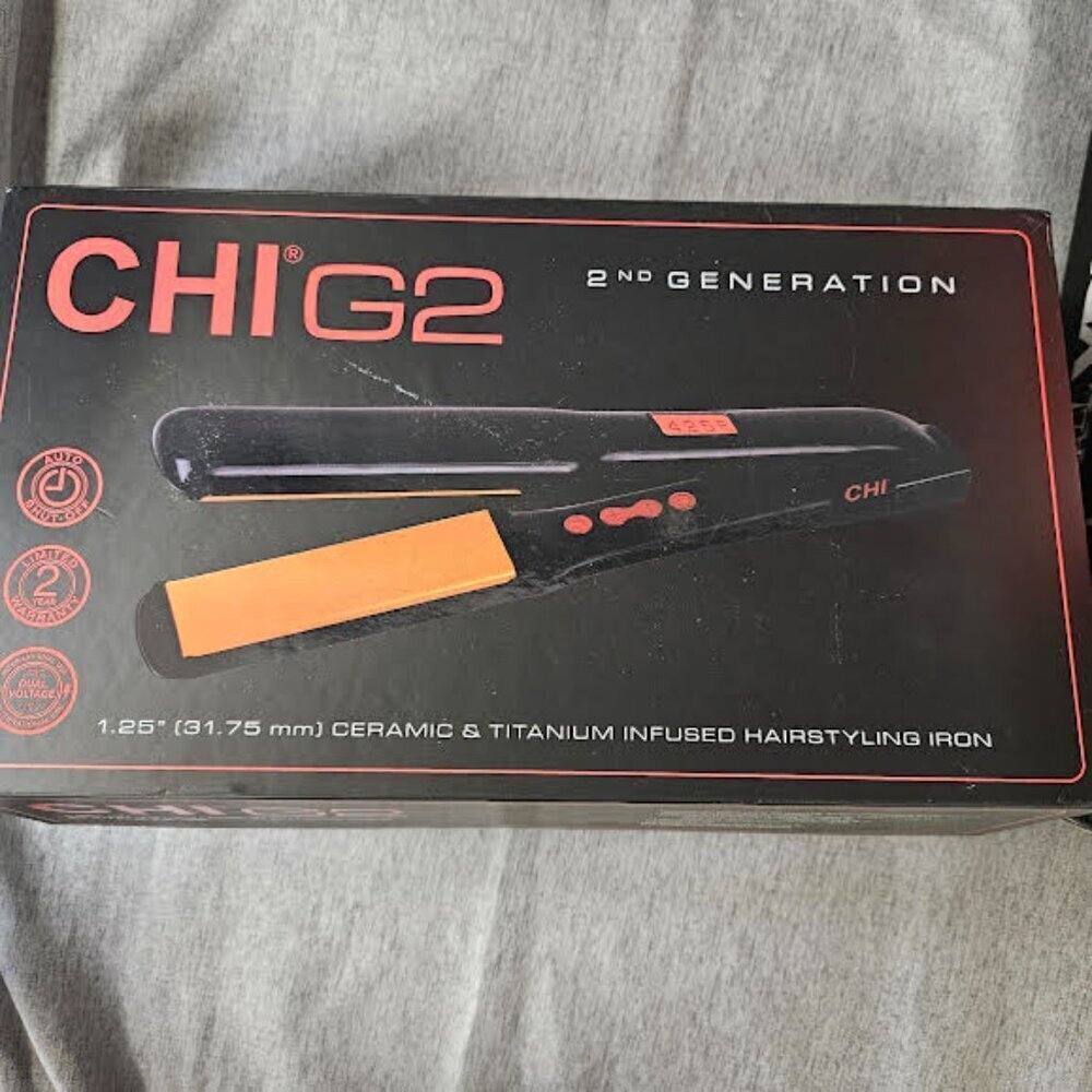 CHI G2 2nd Generation Black 1" Ceramic And Titanium Infused Hairstyling Iron